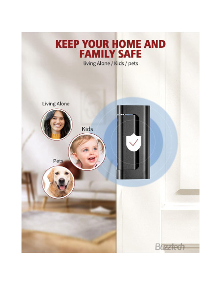 Cerradura de Seguridad Buzztech para Puertas Interiores Negras