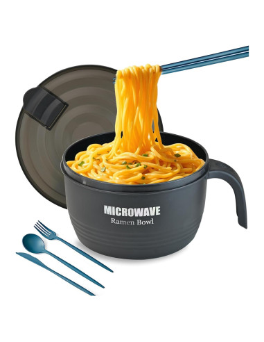 Tazón de Ramen Grande Layron 1.27 L Microondas Negro