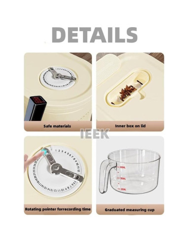 Dispensador de Arroz ChengHe 5.4 kg con Taza Medidora