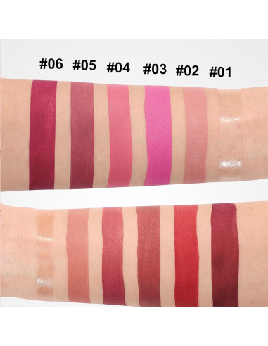 Set de 6 Brillos de Labios BANGFENG - Mate y Perlescente