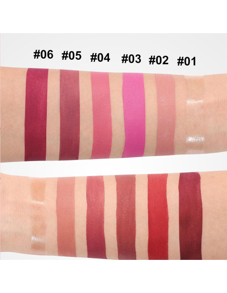 Set de 6 Brillos de Labios BANGFENG - Mate y Perlescente