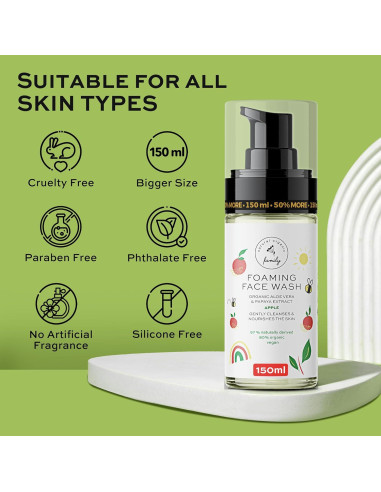 Jabón Espumoso Orgánico Marili Skincare 156 ml Manzana