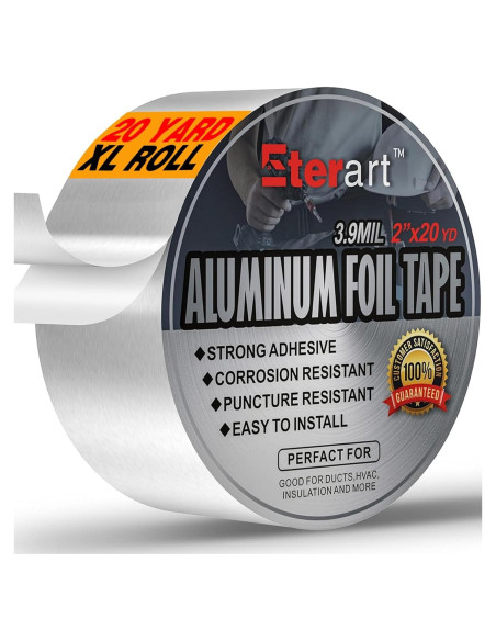 Cinta de Ducto de Aluminio Eterart 5.08 cm x 18.29 m Alta Resistencia