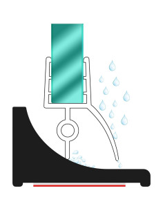 Umbral de Ducha 100 cm Zehiels Barrera Silicona Autoadhesiva 2