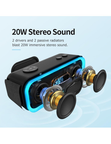 Altavoz Bluetooth DOSS SoundBox Pro 20W Impermeable IPX6
