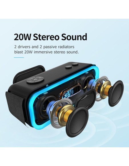 Altavoz Bluetooth DOSS SoundBox Pro 20W Impermeable IPX6