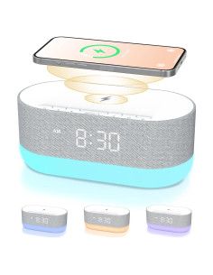 Reloj Despertador 3 en 1 HOUSBAY con Cargador Inalámbrico