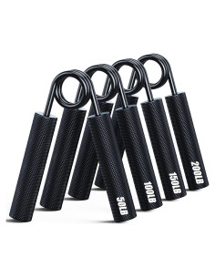 Entrenador de Fuerza de Agarre ZEAGUS 4 Pack 22.7-90.7kg