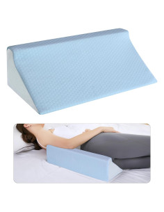 Cojín en cuña Touchutopia de espuma viscoelástica azul 50.8 cm