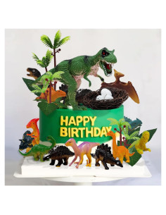Adornos de Pastel de Dinosaurio GLAHORSE 26 Piezas PVC