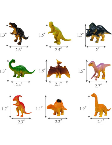 Adornos de Pastel de Dinosaurio GLAHORSE 26 Piezas PVC