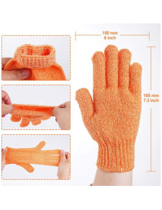 Guantes Exfoliantes de Ducha CVNDKN - 16 Piezas Doble Cara 2