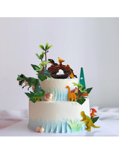 Adornos de Pastel de Dinosaurio GLAHORSE 26 Piezas PVC