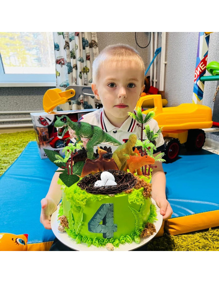 Adornos de Pastel de Dinosaurio GLAHORSE 26 Piezas PVC