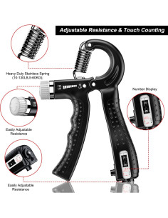 Fortalecedor de Agarre KDG P-01 2 Paquetes Ajustable 4.54-59 kg 2