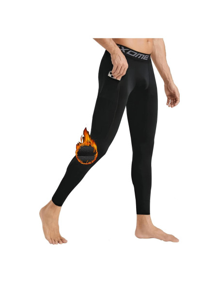 Pantalones Térmicos de Compresión Roxdme para Hombre - Forro Polar