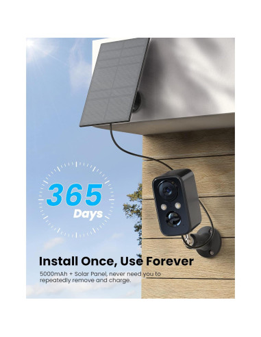 Cámara de Seguridad Inalámbrica FOAOOD DF220 con Solar IP66