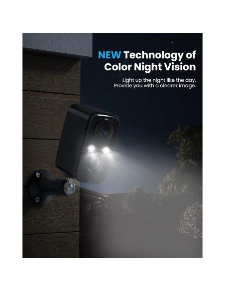 Cámara de Seguridad Inalámbrica FOAOOD DF220 con Solar IP66