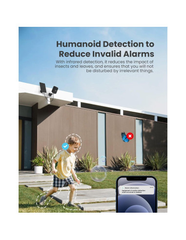 Cámara de Seguridad Inalámbrica FOAOOD DF220 con Solar IP66