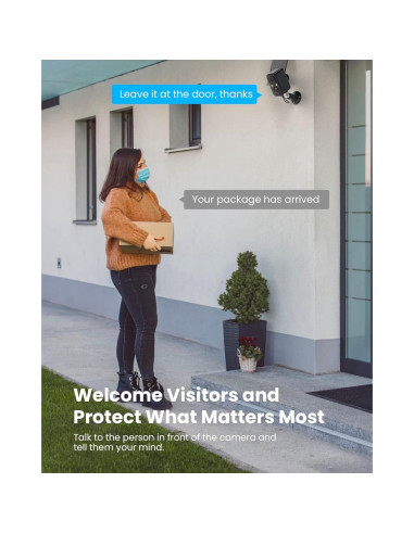 Cámara de Seguridad Inalámbrica FOAOOD DF220 con Solar IP66