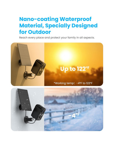 Cámara de Seguridad Inalámbrica FOAOOD DF220 con Solar IP66