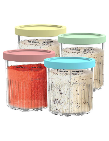 Pints y Tapas Ninja Creami YUSFKJ - Paquete de 4, 680g