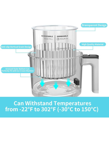 Pints y Tapas Ninja Creami YUSFKJ - Paquete de 4, 680g