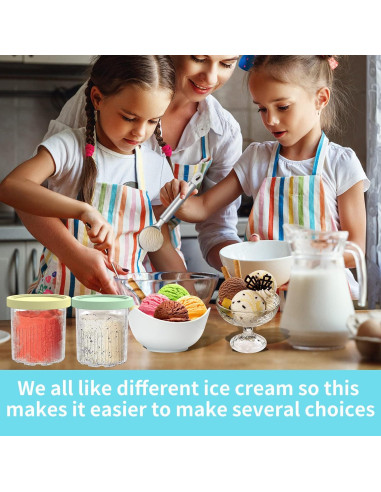 Pints y Tapas Ninja Creami YUSFKJ - Paquete de 4, 680g