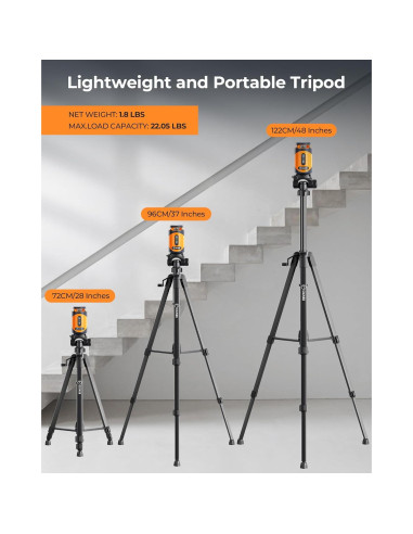 Nivel Láser 360 CIGMAN CM-505 con Trípode y Batería