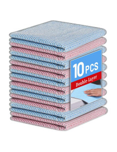 10 Paños de Acero Inoxidable Wangjinpeng 25x25 cm Reutilizables