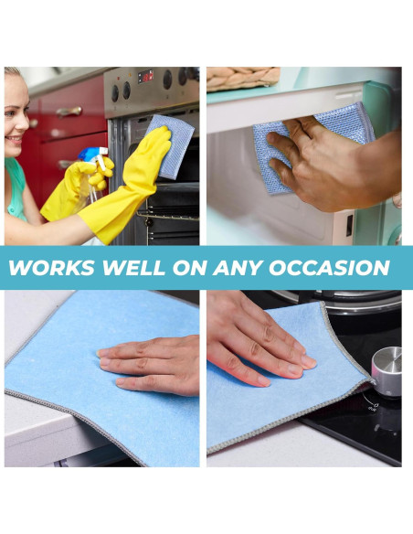 10 Paños de Acero Inoxidable Wangjinpeng 25x25 cm Reutilizables