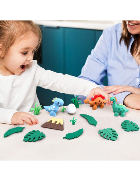 Adornos de Pastel de Dinosaurio BlingABC - 15 Piezas