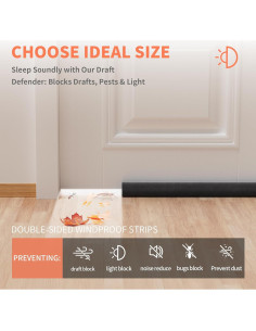 Tapón de Draft BKSAI 71-81cm Negro Aislamiento Acústico 2