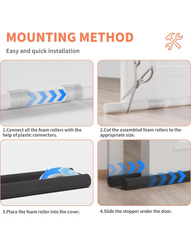 Tapón de Draft BKSAI 71-81cm Negro Aislamiento Acústico