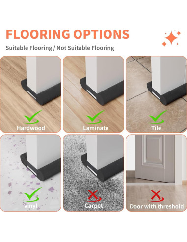 Tapón de Draft BKSAI 71-81cm Negro Aislamiento Acústico