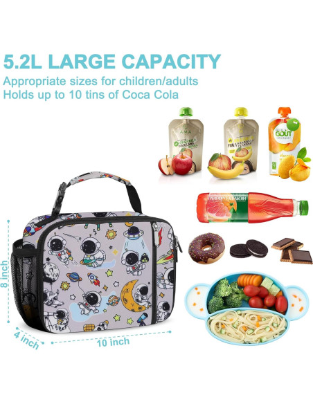 Caja de Almuerzo Aislada esouler Astronauta 25.4x10.2x20.3 cm