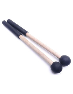 Palos de Percusión Jiayouy 21.59 cm Cabeza de Goma Negro