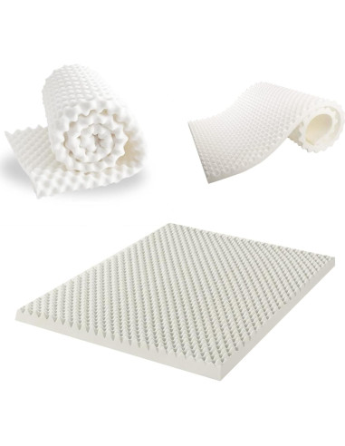 Capa de Espuma Convoluta Reina Solución Espinal 20" Blanca