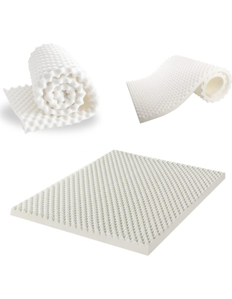 Capa de Espuma Convoluta Reina Solución Espinal 20" Blanca