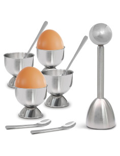 Juego de 9 Accesorios para Romper Huevos Vibedor - Acero Inoxidable