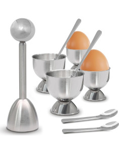 Juego de 9 Accesorios para Romper Huevos Vibedor - Acero Inoxidable 2