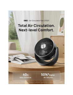 Ventilador de Mesa Dreo DR-HAF007 Negro, 30.48cm, 3 Velocidades, Silencioso 28dB 2