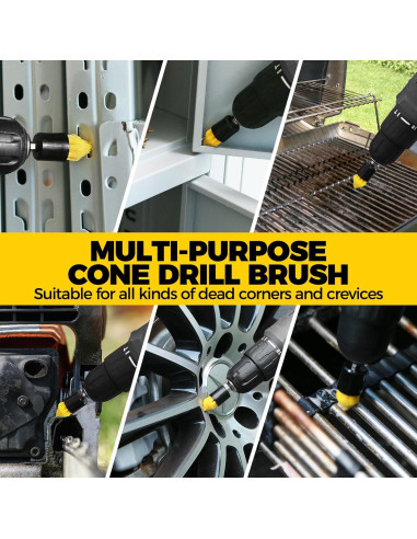 Holikme 6 Cepillos de Taladro para Limpieza de Superficies