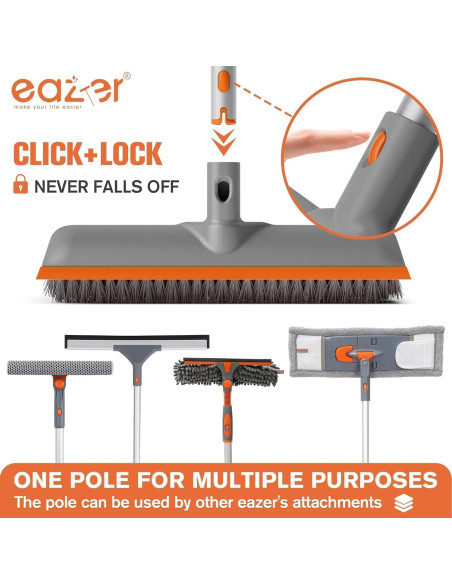 Cepillo de Fregado Eazer 2 en 1 con Mango Telescópico 127 cm