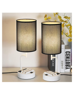 Lámpara de Mesa Dreamholder con 3 Puertos USB y Toma de Corriente