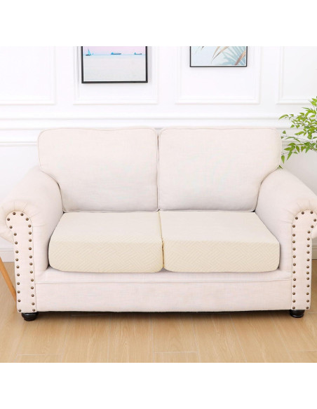 Cubiertas de Cojines de Sofá Impermeables Hyha 2PC Beige