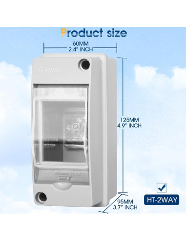 Caja de Protección Eléctrica Impermeable XINYIELE IP65 5.3x8.9x11.9 cm