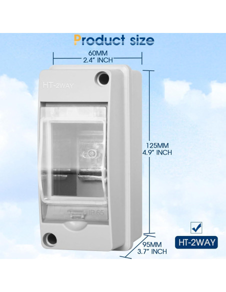 Caja de Protección Eléctrica Impermeable XINYIELE IP65 5.3x8.9x11.9 cm
