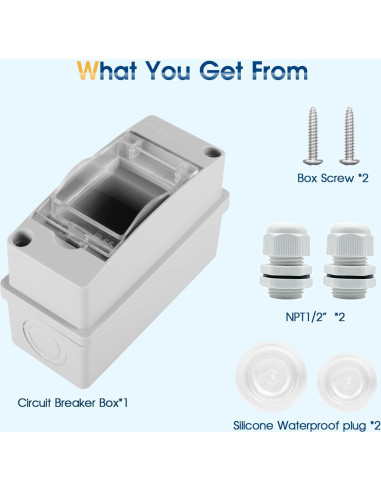 Caja de Protección Eléctrica Impermeable XINYIELE IP65 5.3x8.9x11.9 cm
