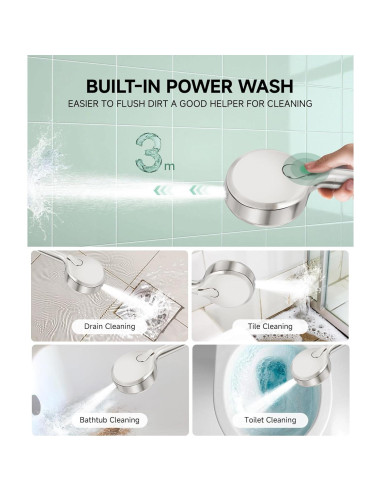 Cabezal de Ducha Filtrado SunCleanse con 9 Modos y Filtro